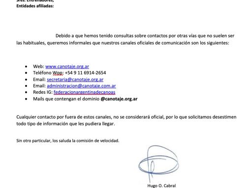 Canales Oficiales de Comunicación