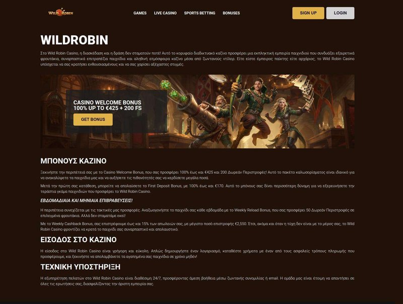 Discover wildrobin casino